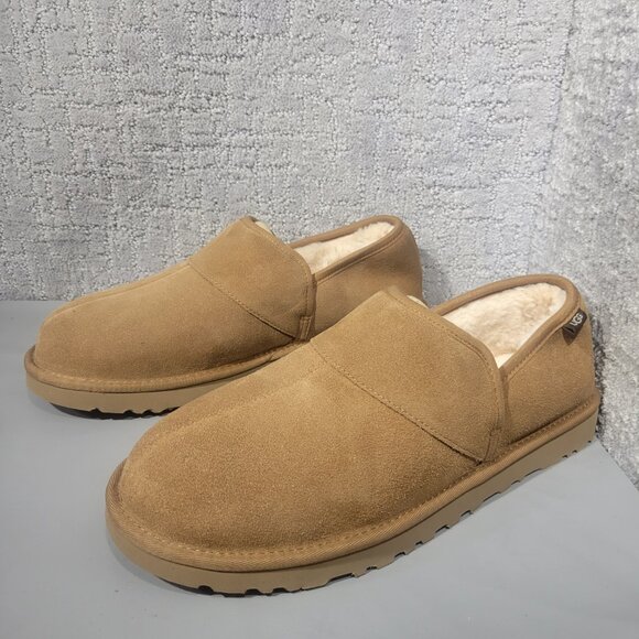 UGG Leisure Men's Sizes 12 US Chestnut Suede Shearling Waterproof Slippers. - Picture 4 of 12